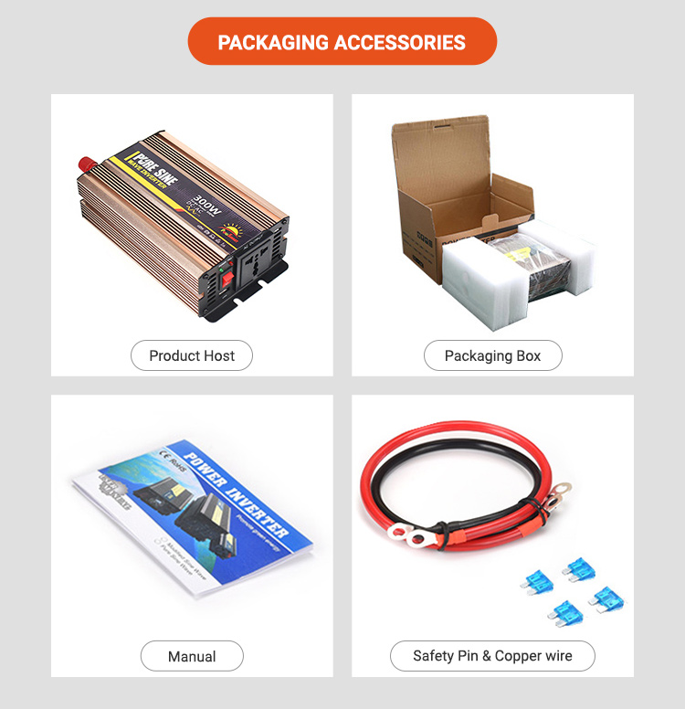 300W DC 12V 24V 48V  AC 110V 220V Solar Power Inverter